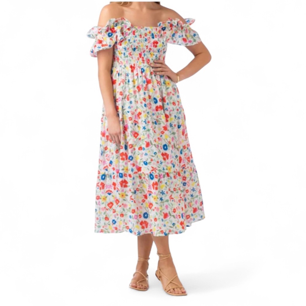 CROSBY BY MOLLIE BURCH Bray Dress in Blossom $290 Size Small